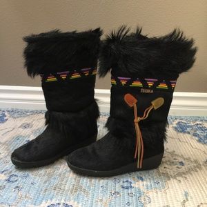 Black Tecnica fur/ski boots